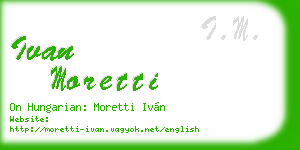 ivan moretti business card